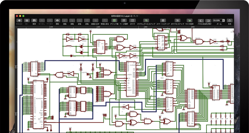 CADソフトの画面